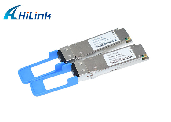 Διπλή ενότητα 100GBASE-LR1 QSFP28 ενιαίο λάμδα 1310nm 10km DOM πομποδεκτών LC SMF οπτική