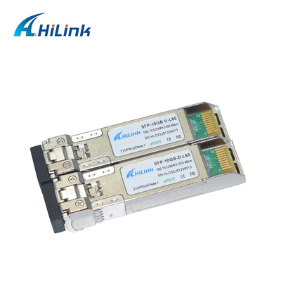 10G 60KM ενότητα BIDI 60KM SFP+ 10GER460KM SMF 1270nm/1330nm πομποδεκτών SFP+