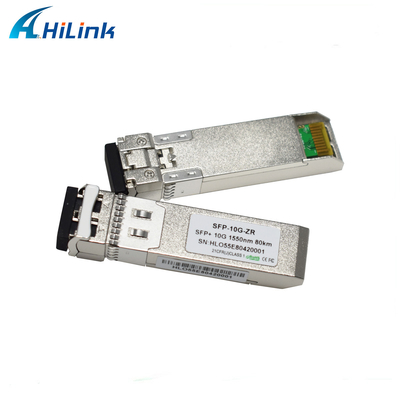 Καυτή Pluggable ZR 1550nm SFP Ethernet πομποδεκτών SMF 80KM 10G SFP+ ενότητα