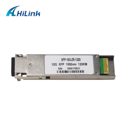 LC πομποδέκτης 1550nm 100KM ZR διπλός ενιαίος τρόπος DDM συνδετήρων 10G XFP ινών