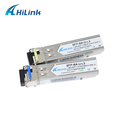 WDM BIDI SFP+ 1000BASE 1.25G ενότητα 3KM συνδετήρας 1310nm πομποδεκτών/DOM 1550nm 3KM SM