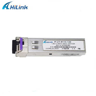 Gigabit 1.25GBASE 120KM ενιαία DOM τρόπου ενότητας BIDI LC Conector RX1550nm πομποδεκτών SFP+