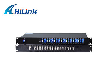 Η διπλή ενότητα συνδετήρων 18CH CWDM Mux+Demux ινών LC/UPC ράφι 1U 19» τοποθετεί τα πλαίσια