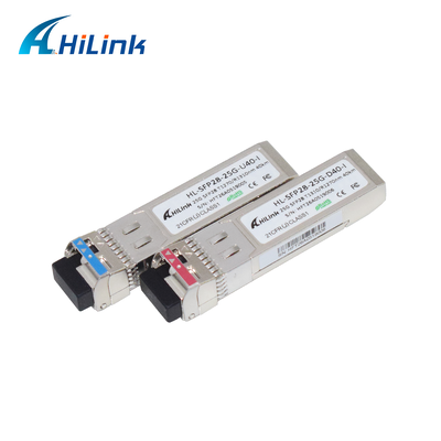 Βιομηχανικού Βαθμού 25G BIDI 1270/1310nm 40KM APD+TIA Οπτική Μονάδα Μονοϊνικής Απλής LC DOM